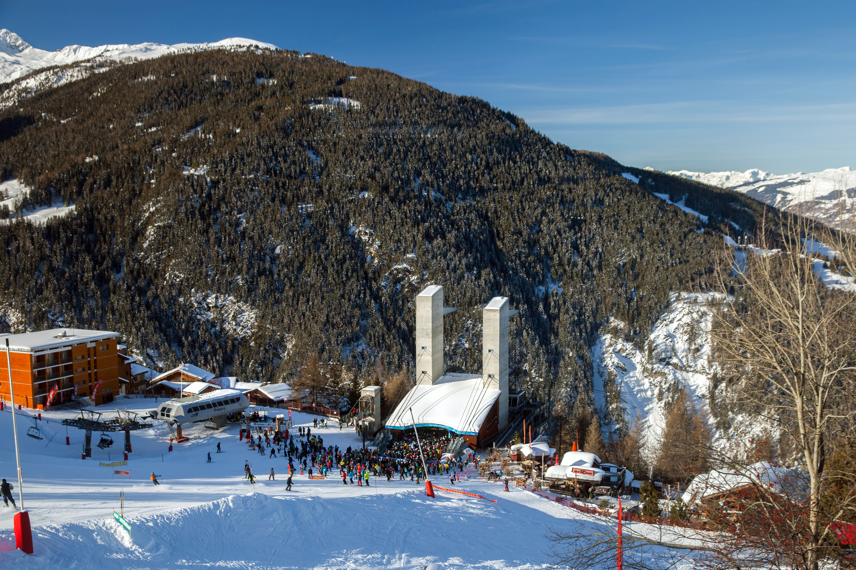 Vanoise Express station in the Les Arcs Paradiski ski area